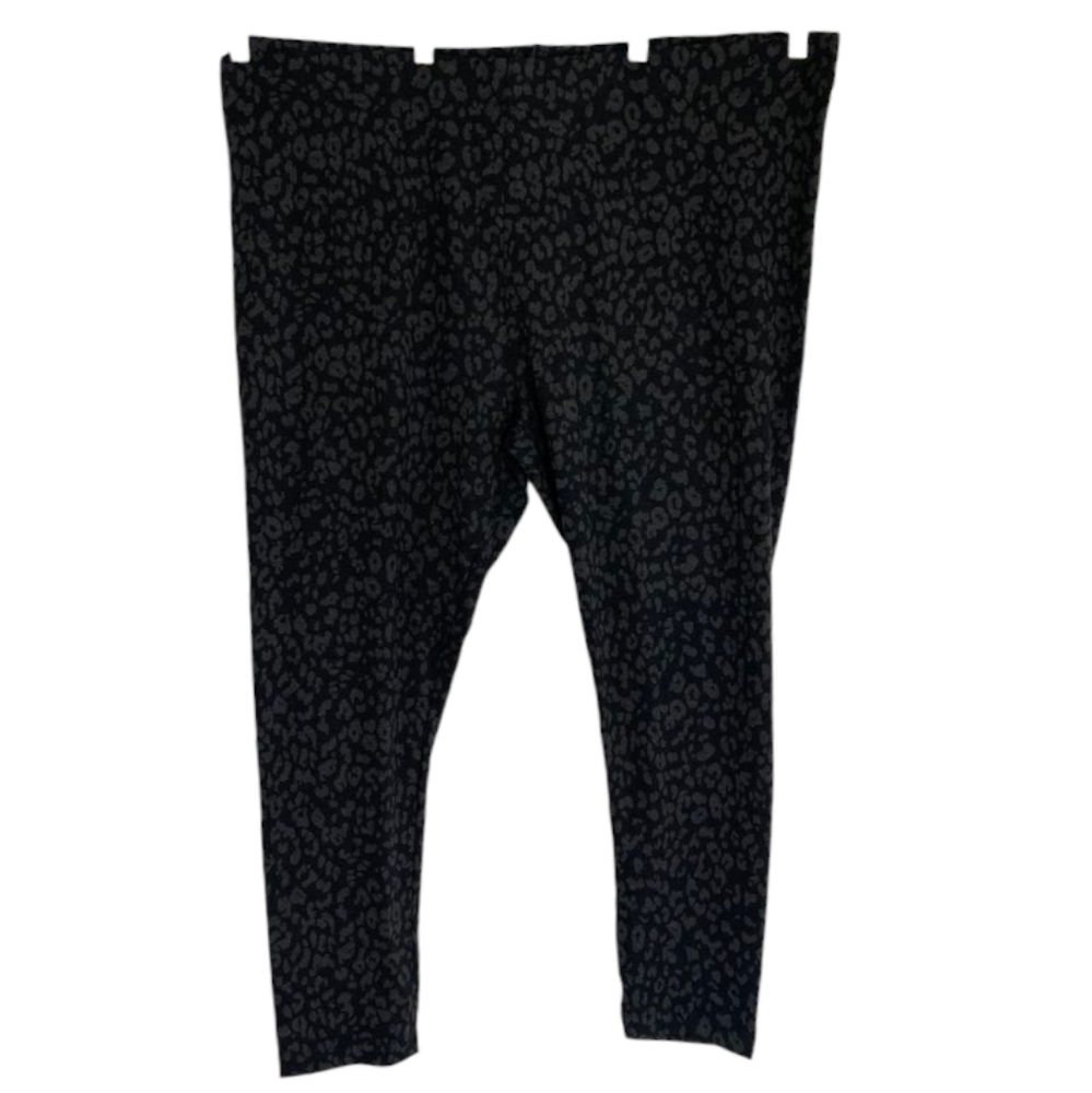 Grey Old Navy Women's High-Waisted Leopard Print Ankle Leggings